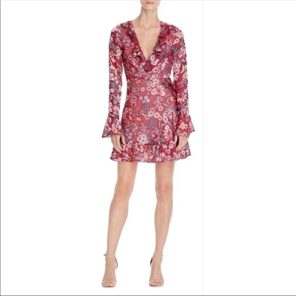 For Love and Lemons Floral Long Sleeve Dress